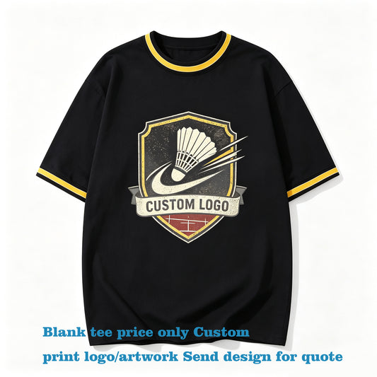 Custom logo Tshirt 100 Cotton Blanc Tshirts 230g Slightly Slanted Shoulders Plain Oversized Tshirt Men Tshirts High Quality