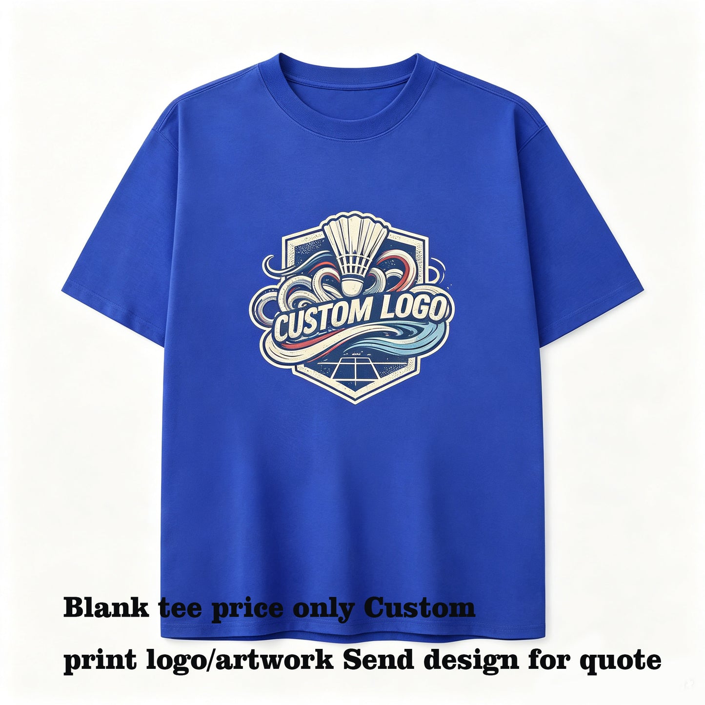 Customized logo T Shirt for Men High Quality Printed 100 Cotton Blanct Shirts Plain Oversized Tshirt American Streetwear Style