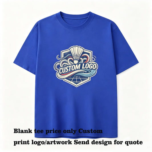 Customized logo T Shirt for Men High Quality Printed 100 Cotton Blanct Shirts Plain Oversized Tshirt American Streetwear Style