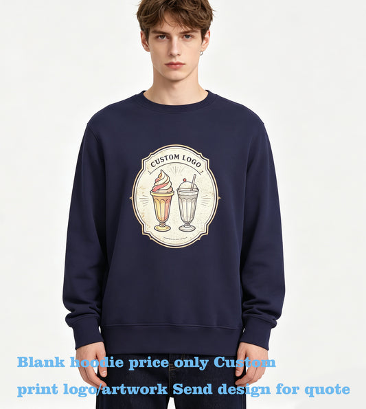 10color Pullover with Crewneck Sweatshirt and a Fitted Design Can Design Patterns for You for Free Streetwear Style Design