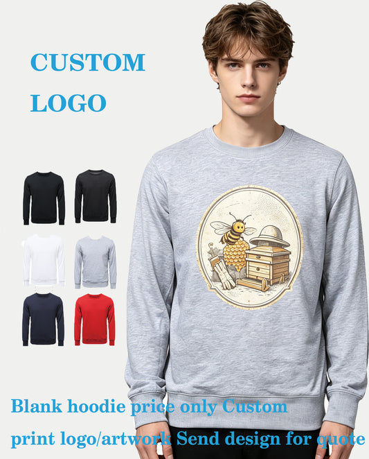 Wholesale Hoodies Custom Men Streetwear High Quality Round Neck Heavyweight Cheap Hoodies and Multiple Processes to Choose From