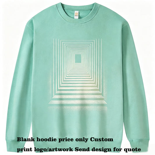 Mens Crewneck Sweatshirt From a Trendy Brand Pure Cotton Loose Fitting Slightly Dropped Shoulder Round Neck Hoodie High Quality