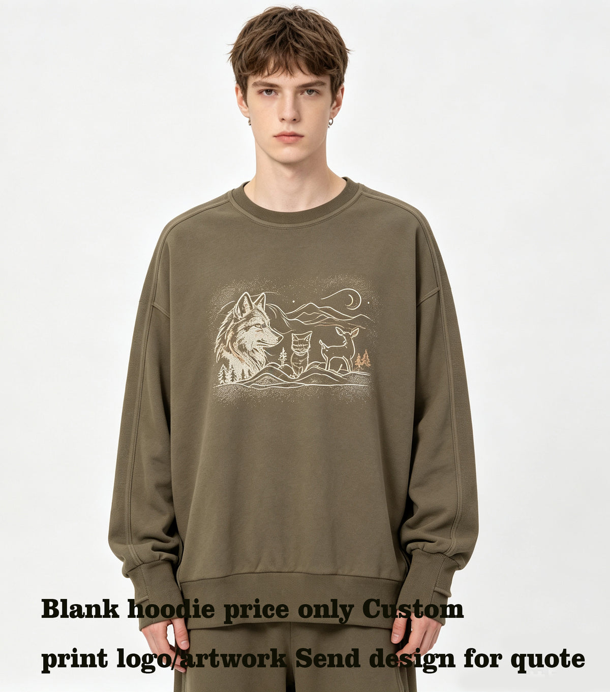 Wholesale Custom Washing Process of All Cotton Fabric with Ninja Style Long Sleeves and Dropped Shoulders Oversized Design