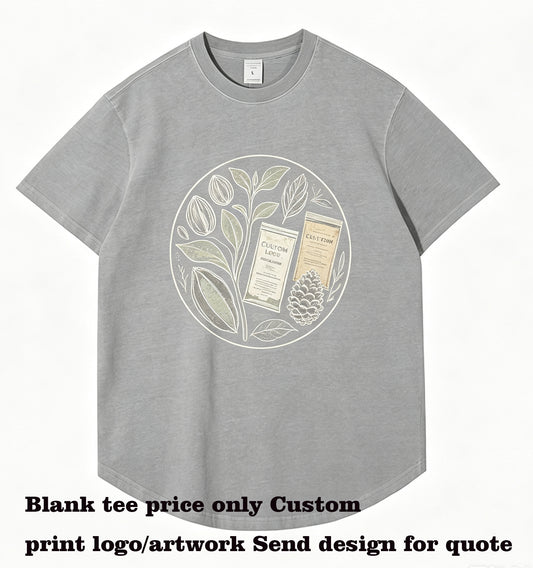 100% Cotton 8 Color Hem Curved Dyeing Distressed Washed T Shirt Can Design Patterns for You for Free Custom Oversized Tshirt