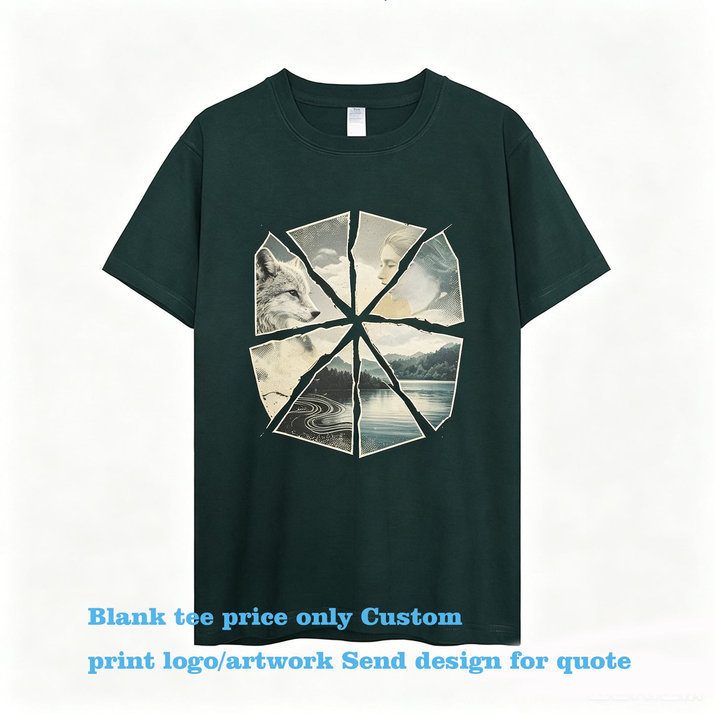 13 Color 300g Pure Cotton Japanese Heavyweight American Retro Solid Color Round Neck Seamless T Shirt for Both Men and Women