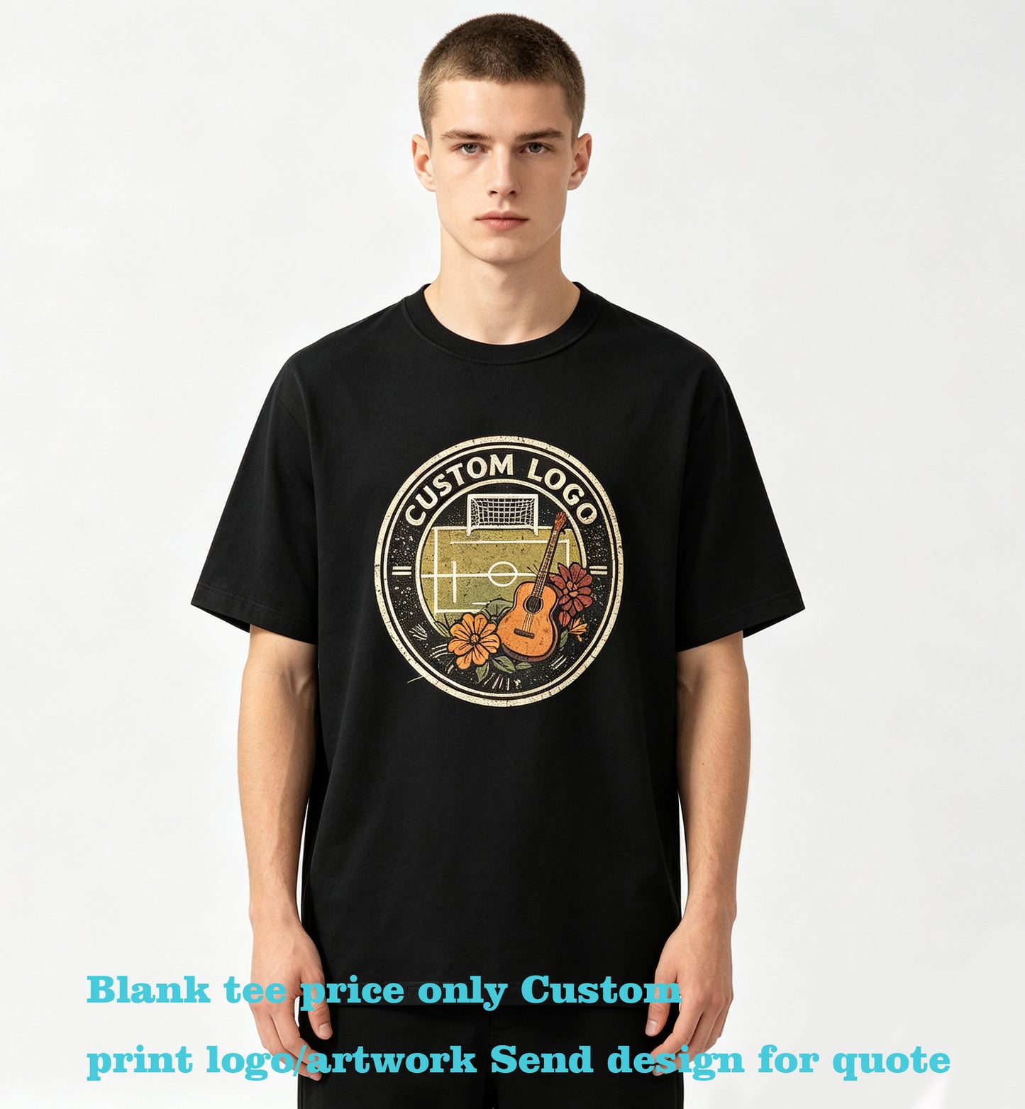 13 Color 300g Heavyweight Pure Cotton Tshirt with Round Neckline Thick and Suitable for Both Men and Women As a Base Layer Shirt