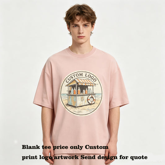 Oem Brand Can Design Patterns for You for Free 11 Color Oversized Wide Cut Dropped Shoulder Pocket Short Sleeve Tshirt Simples