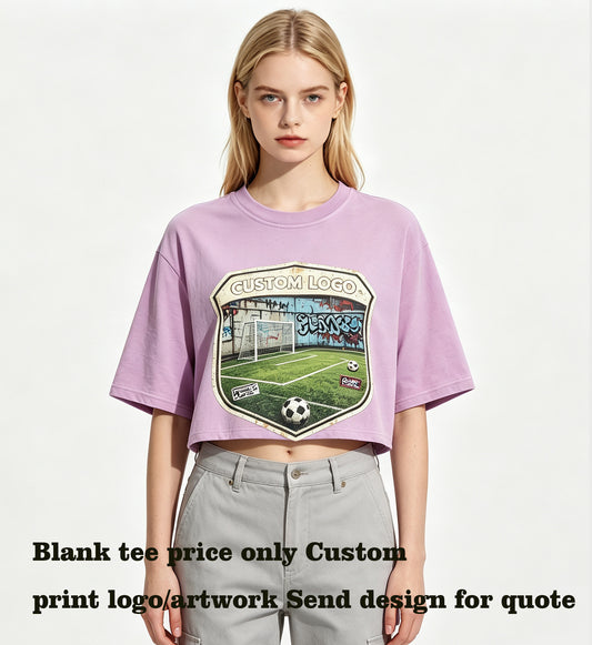Customized 18 Color Distressed Solid Color Short Sleeved T Shirt for Streetwear Sexy Crop-top Casual Sports Short Sleeve Shirt
