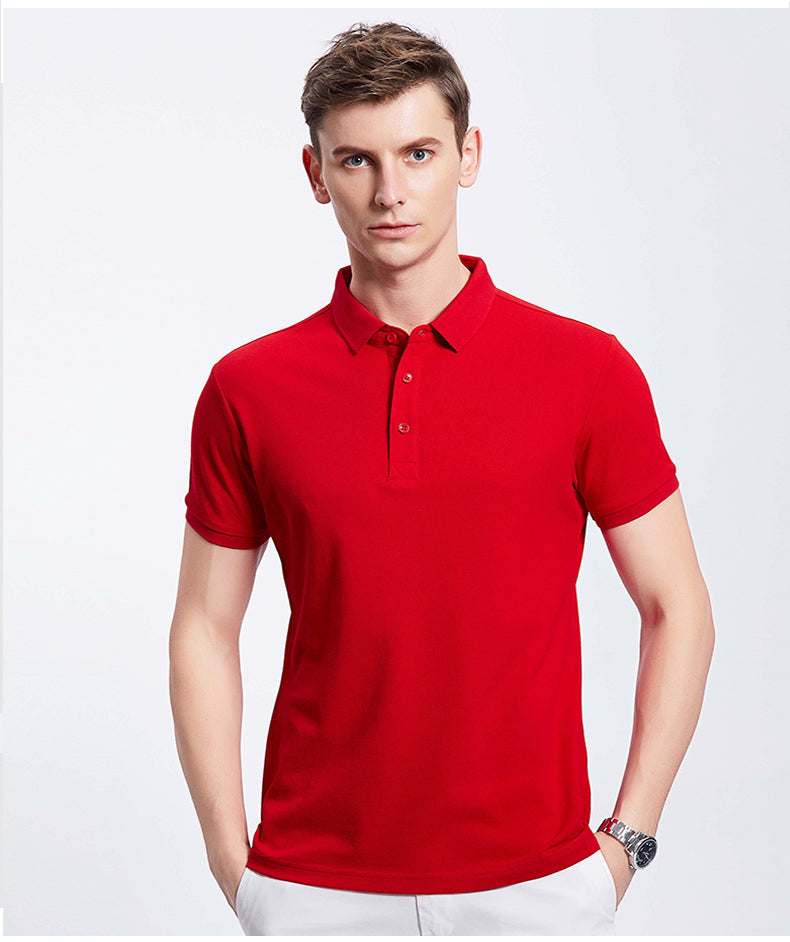 Mens Polo Shirts Wholesale Customized logo 18 Color Solidcolor Adult Short Sleeved High Quality Polo Shirt Summer Version