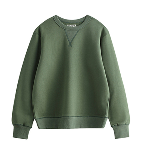 Manufacturer Hoodies Wholesale 15 color French style Large Looped Fleece Thickened Round neck Pullover Sweater Free Sample
