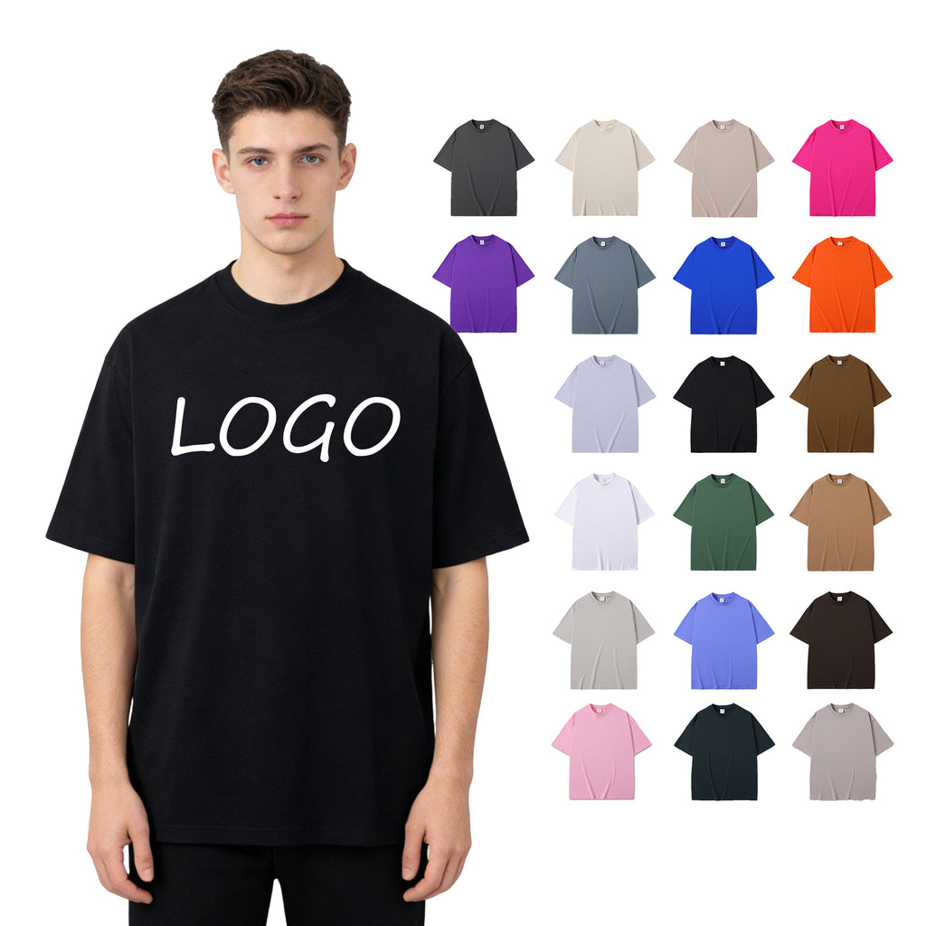 Drop Shoulder Unisex High Quality Short Sleeve Custom Heavyweight Blank Fashionable Style Oversized 100% Cotton Tshirts Wholesale