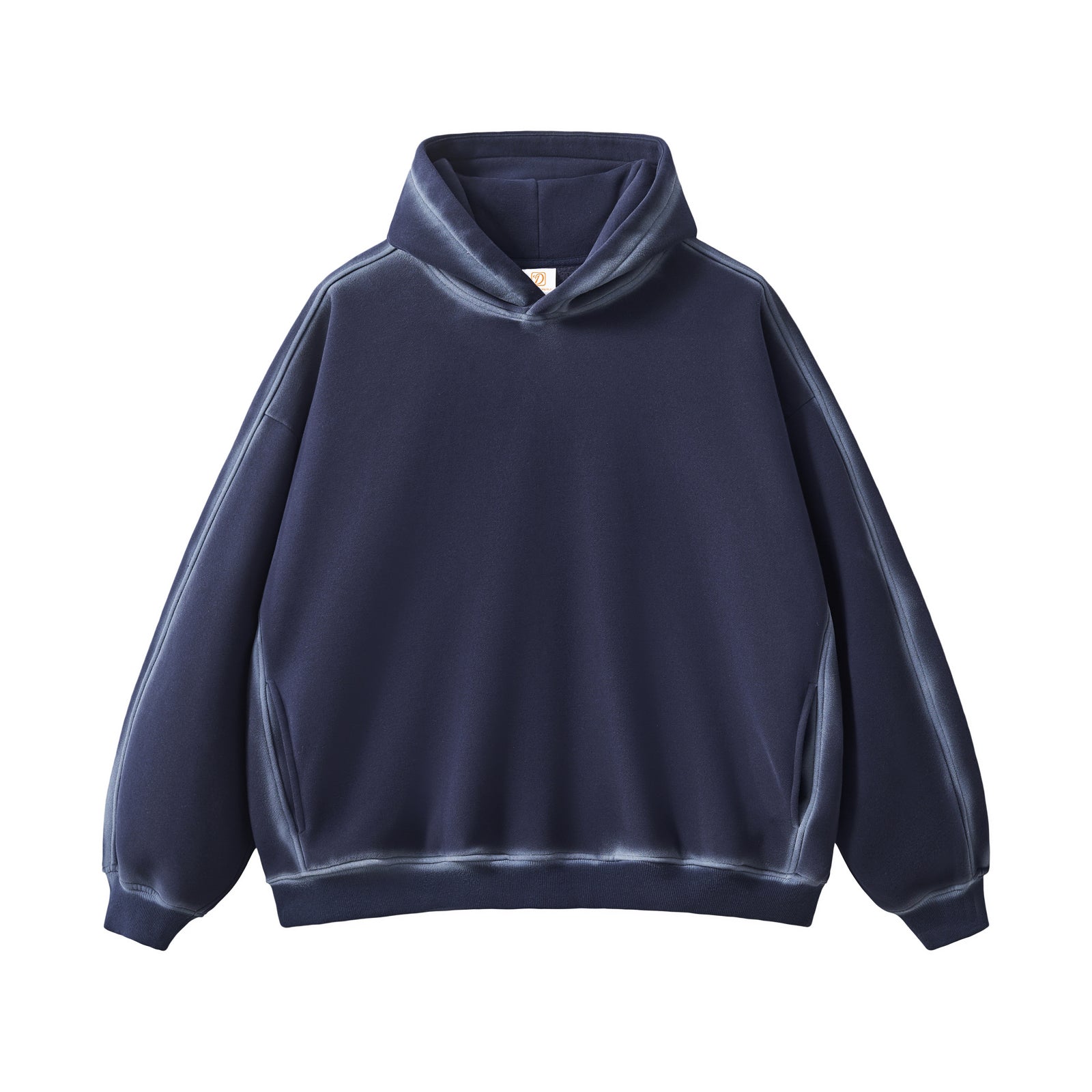 Hoodies Custom Acid Wash Fleece High Quality Heavyweight Blank Pullover Oversized Drop Shoulder Puff Printing Hoodie for Men