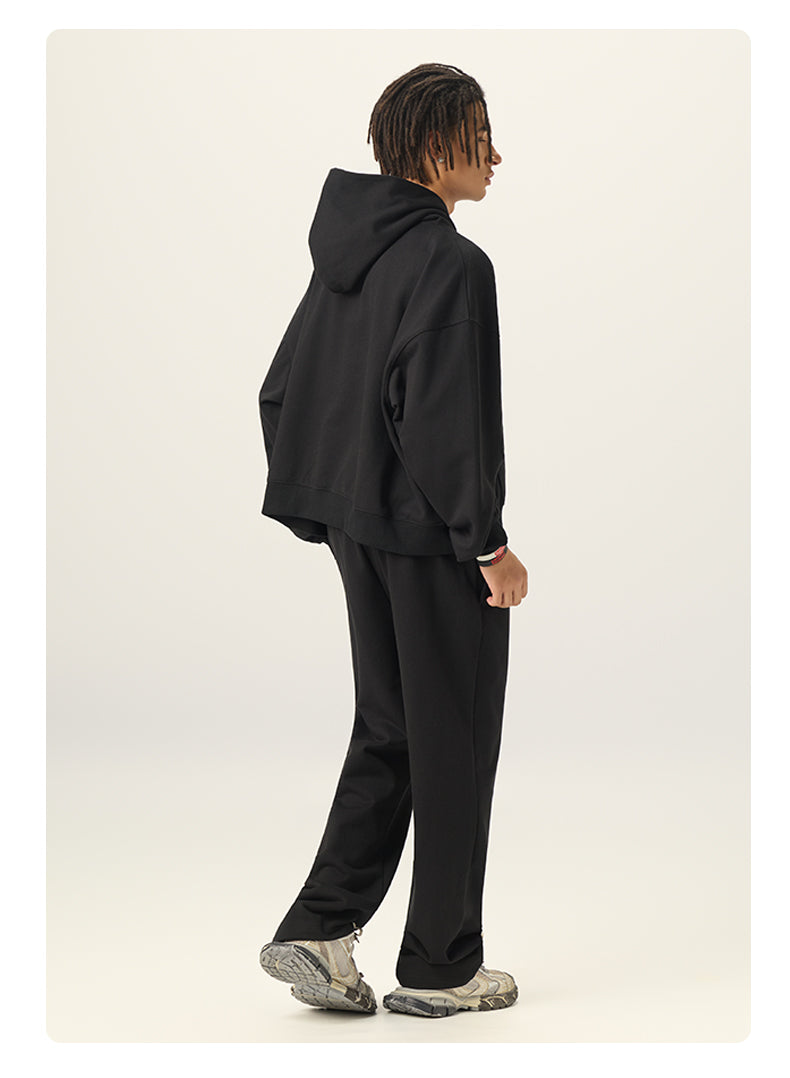 High Quality Thick Custom Logo 420g Fashion Short Boxy New Style Drop Shoulder Hoodie