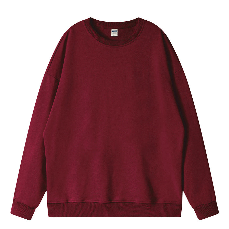 OEM Bulk Costum Pure Cotton Pom-pom Wide-sleeved 360g Round-neck Hoodie Pullover Hoodie Heavy Weight High Quality Unisex