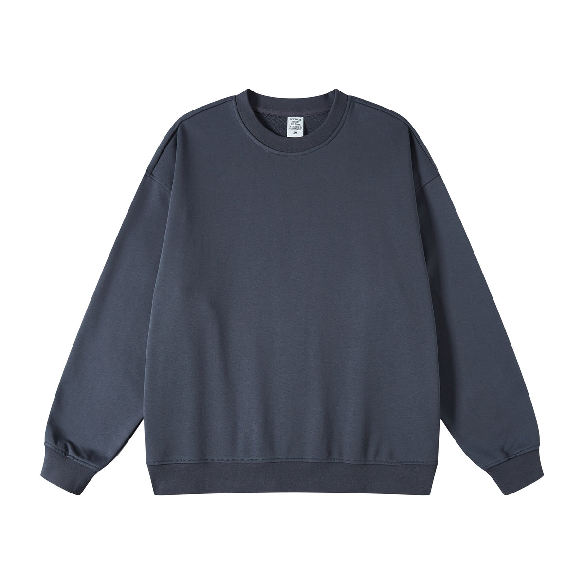 Custom 450gsm Heavyweight Hoodie Fleece Pullover with No Hood and Shoulder Length Sleeves Round Neckline with a Terry Fabric
