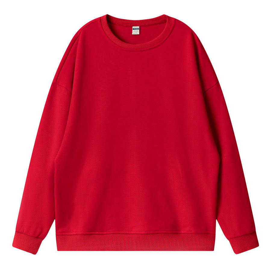 OEM Bulk Costum Pure Cotton Pom-pom Wide-sleeved 360g Round-neck Hoodie Pullover Hoodie Heavy Weight High Quality Unisex