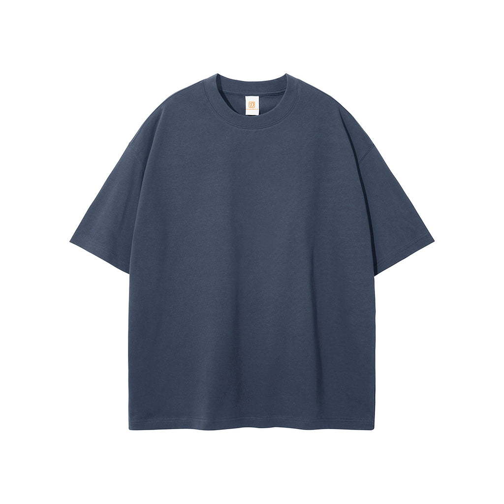 High Quality 100% Cotton Loose Short Pure Color Sublimation Streetwear Puff Print Drop Shoulder Heat Transfers for T-shirts