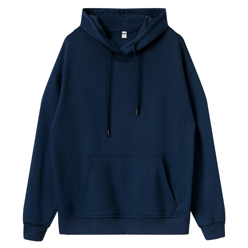 Wholesale Blank Pullover Drop Shoulder High Quality Custom Plus Size 100% Cotton Pure Color Fashion Mens Hoodies and Sweatshirts