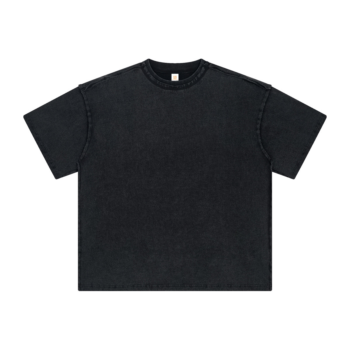 Personalized T-shirt Design Heavy Duty Washing Distressed Hem Loose Shoulder Short Sleeve t Shirt Printing Custom High Quality