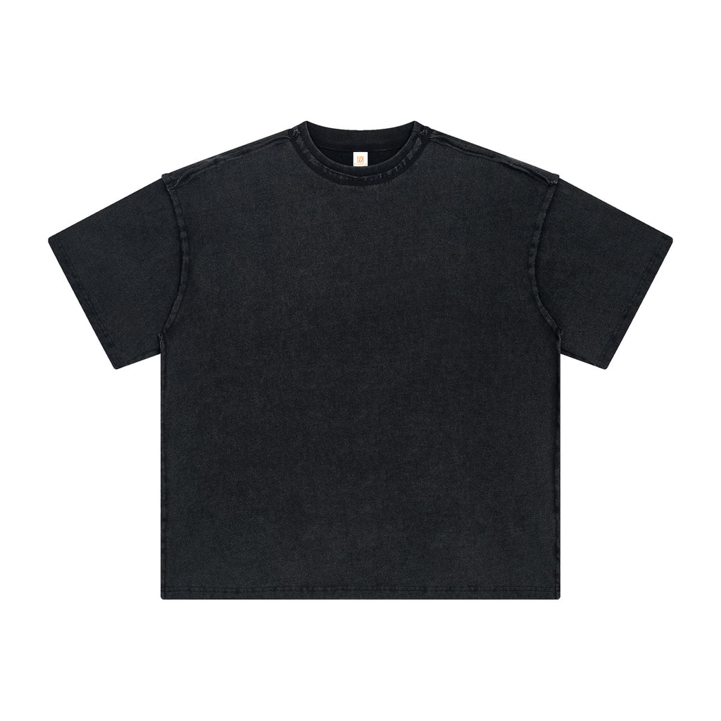 t Shirt Custom logo Heavyweight Streetwear Loose Vintage Wased Drop Shoulder Men's Blank Fashion Heat Transfers for T-shirts