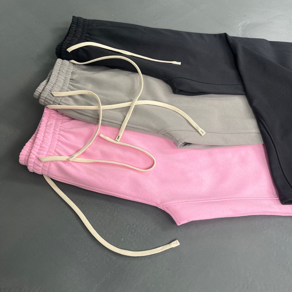 Heavyweight Custom Patchwork High Quality Blank Terry Pure Color Polyester/Cotton Screen Printed Streetwear Wholesale Sweatpants