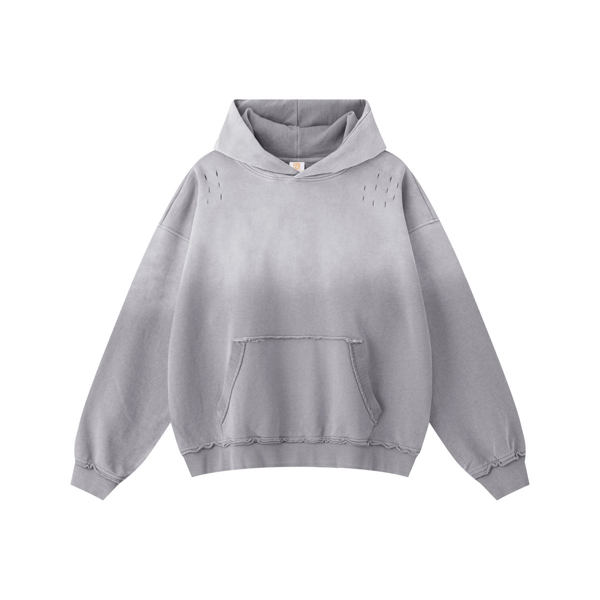 100% Cotton Hoodies Washable Batik Gradient Cut Loose Hooded Sweatshirt High Quality Custom Unisex Fashion Oversized Hooded