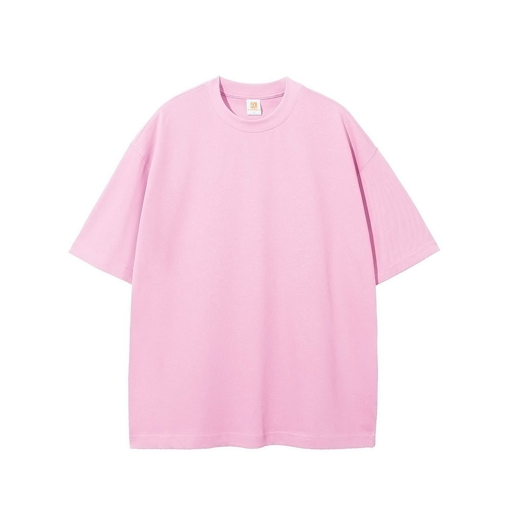 100% Cotton High Quality Short Sleeve T-shirt Casual Pure Color Custom Design Wholesale Streetwear Blank Embroidery logo T-shirt