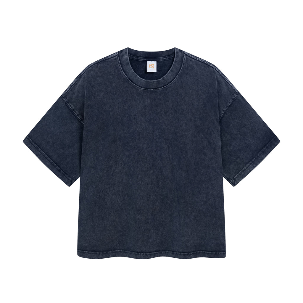 Heavyweight Tshirts 275g Custom logo Blank High Quality Acid Wash Short Sleeve New Design Round Neck Dtf Transfers for t Shirts