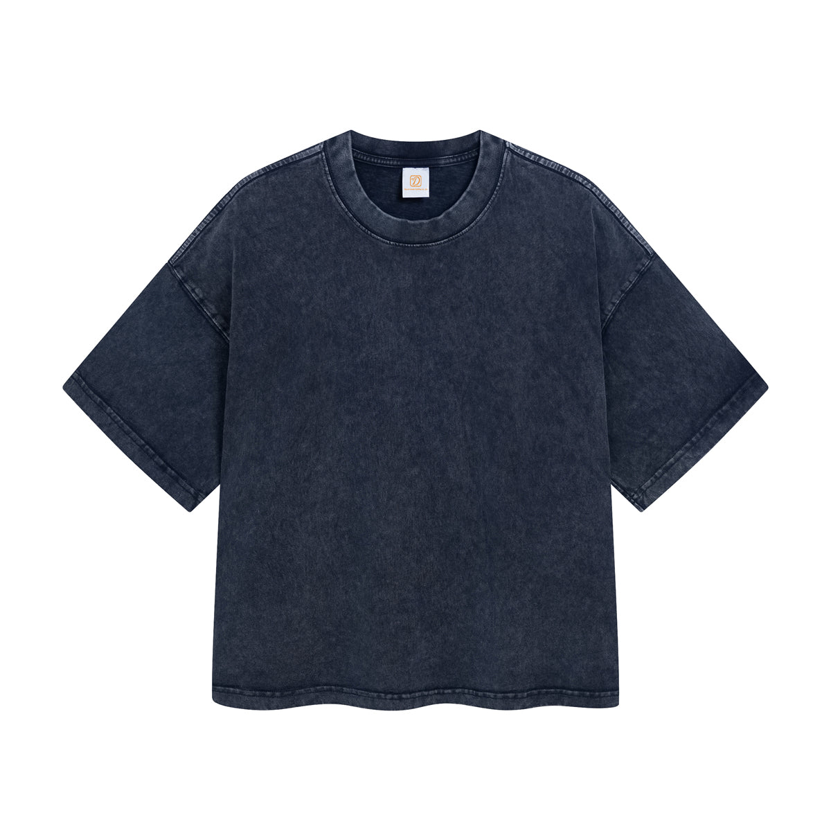 Tshirts Wholesale European and American Boxy Style Loose Short Sleeve Short Sleeved Shirt with Snowflake Print Washed Fabric