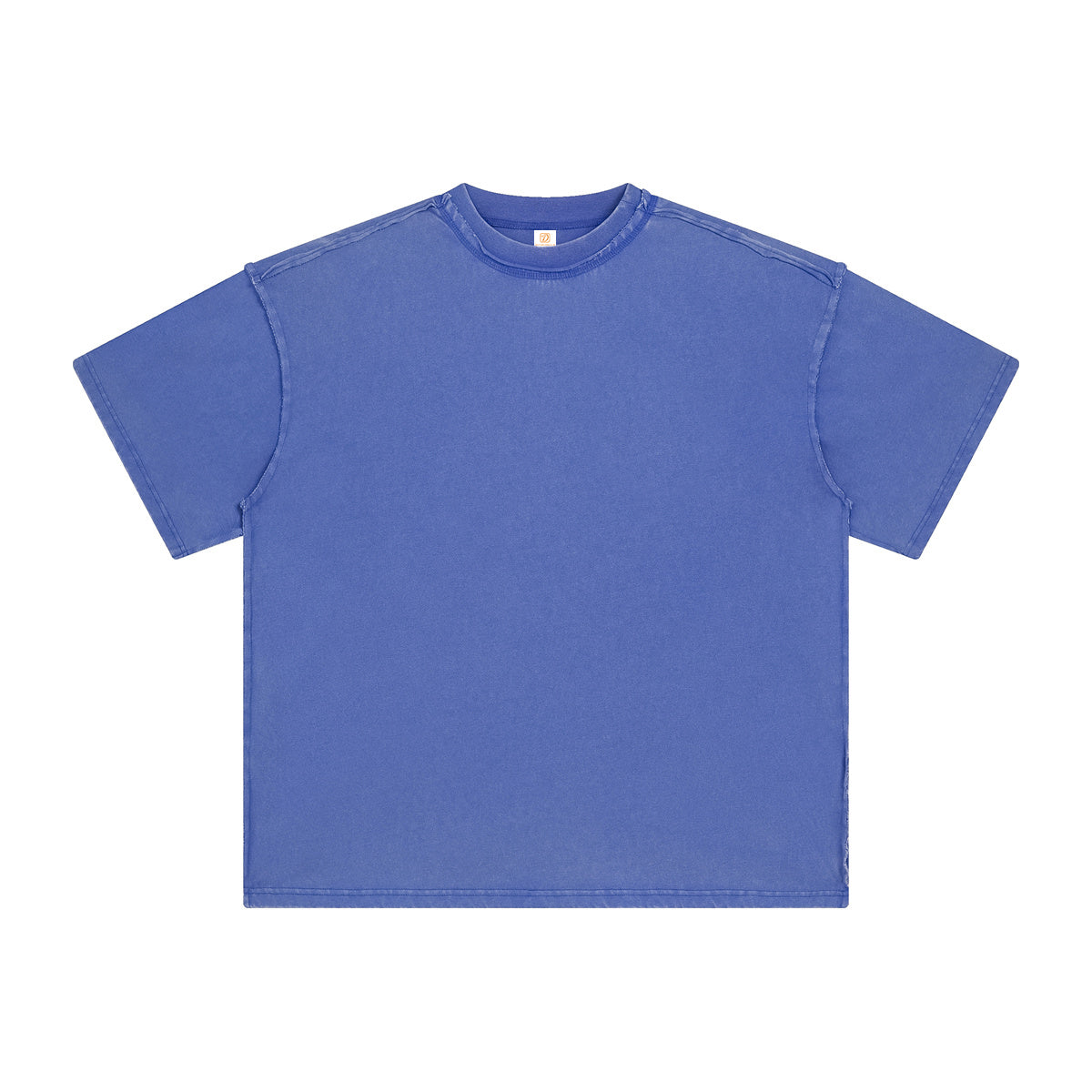 Personalized T-shirt Design Heavy Duty Washing Distressed Hem Loose Shoulder Short Sleeve t Shirt Printing Custom High Quality