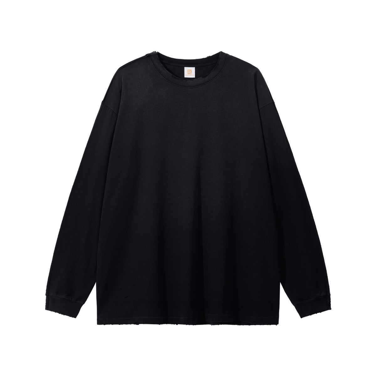 Weathered Gradient Men's Long Sleeved Drop Shoulder Style Long Sleeves Loose Fitting Cotton Casual Brand Long Sleeved T-shirt