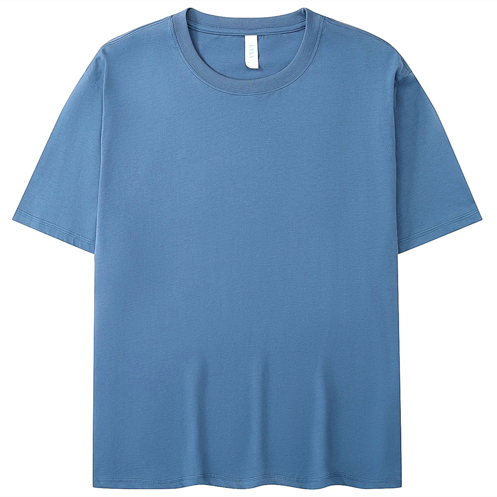 Custom Tshirts Manufacturer Cool and Soft Pure Cotton Round Neck Plain Colored Short Sleeved T-shirt with a Fitted Design