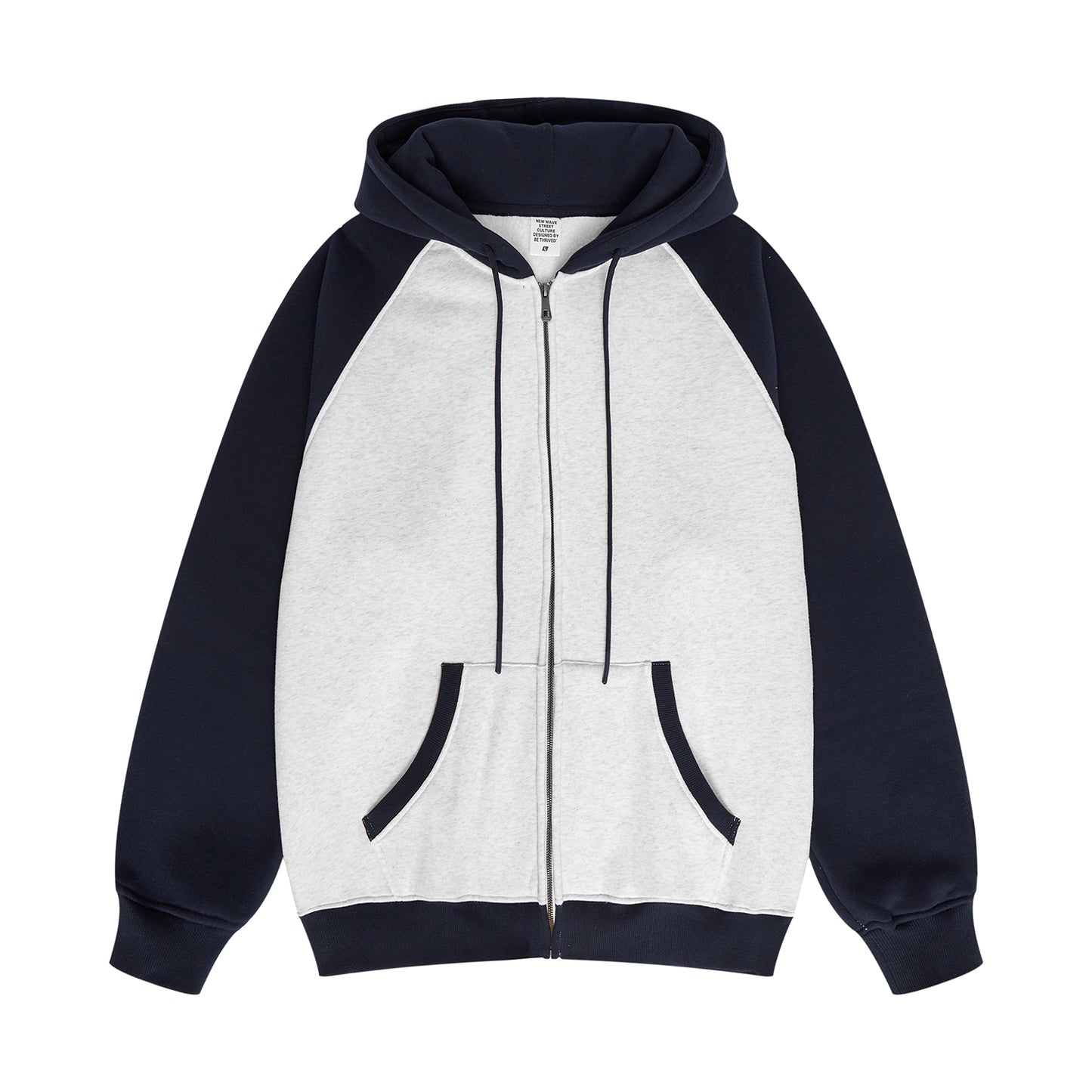 Heavyweight Manufacturer Hoodies Boxy Shoulder-crossing Color-blocked Fleece Loose Custom Puff Printing Fashion Hoodies