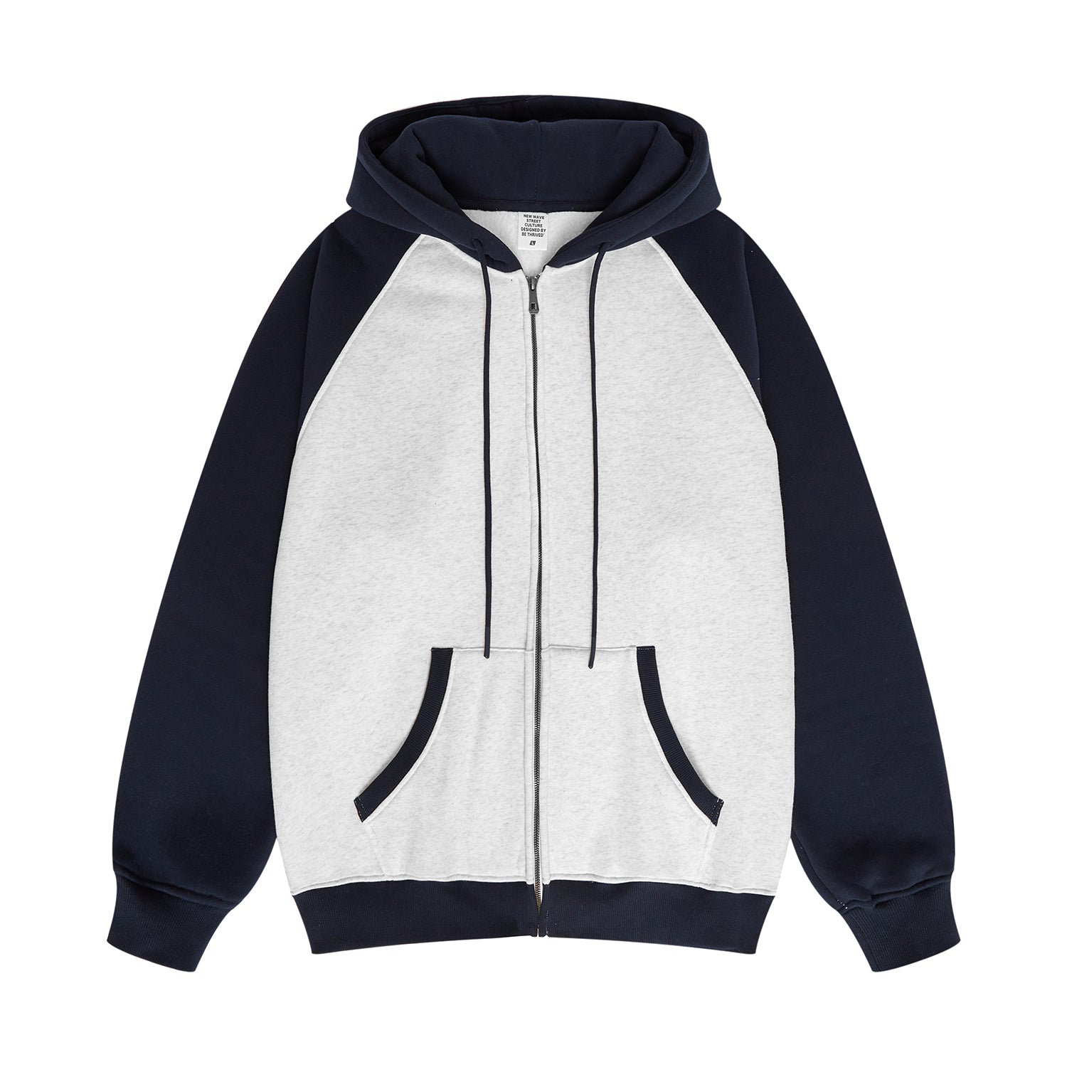 Heavyweight Manufacturer Hoodies Boxy Shoulder-crossing Color-blocked Fleece Loose Custom Puff Printing Fashion Hoodies