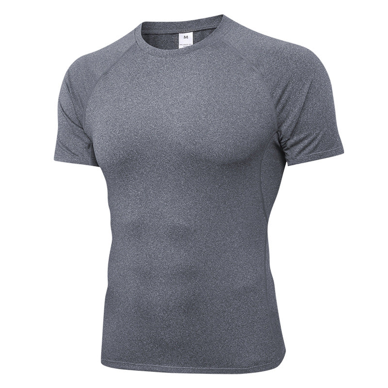 Custom Men's Quick-drying Shirt Sports Running Fitness Clothing Sweat-wicking High Elasticity Training Short Sleeved Top