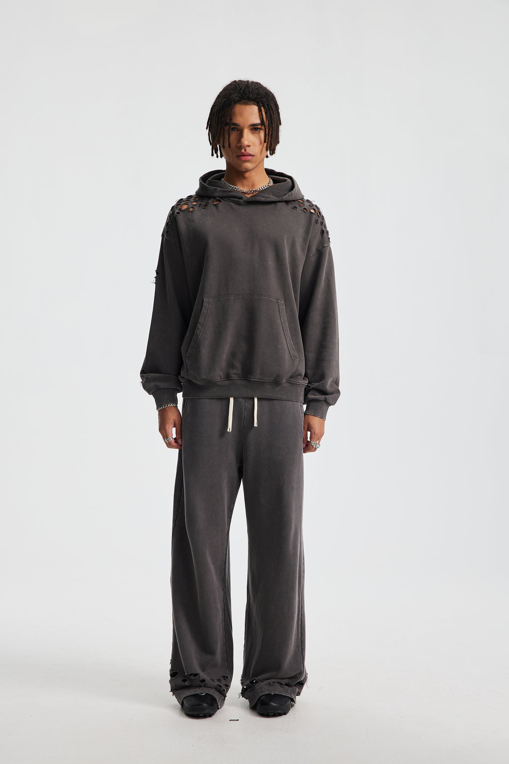 Sublimation High Quality 100% Cotton Broken Planet Blank Hollowed-out Design Hoodies & Sweatshirts