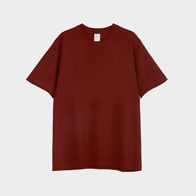 250g Heavyweight Custom logo Tshirts 100% Cotton Pure Color Casual Streetwear Fashion High Quality Dtf Transfers for t Shirts