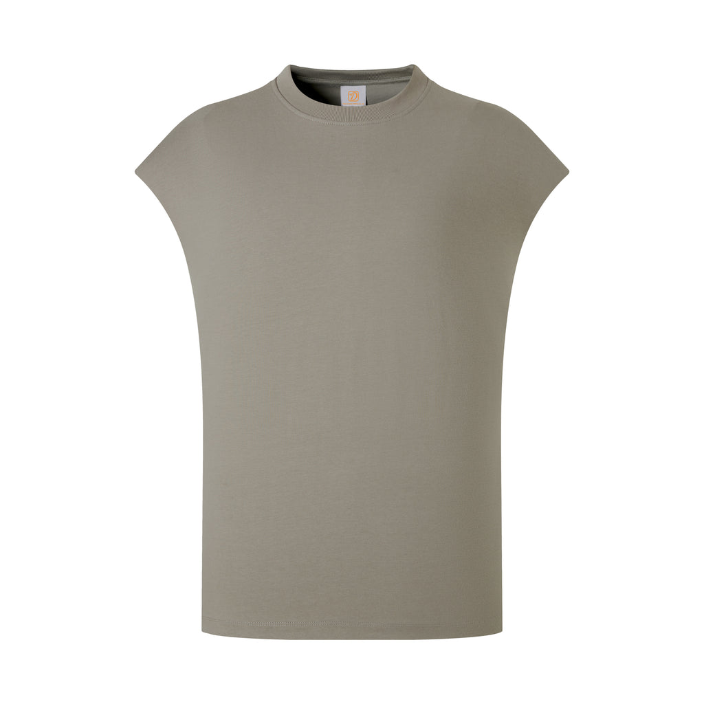 Heavy Duty Loose Fitting Sleeveless Top Men t Shirt High Quality Personalized T-shirt Design American Style 100 Cotton Blanc