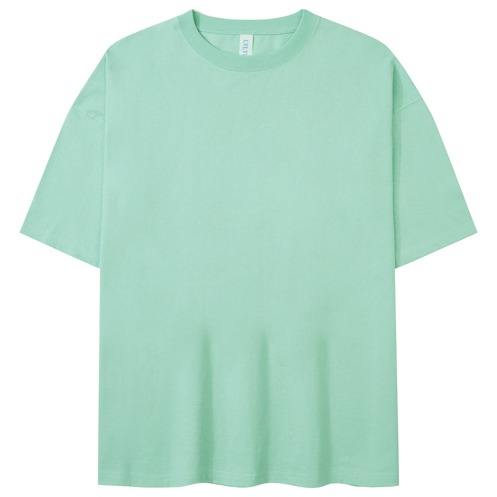 Wholesale 230g 100% Cotton Tshirt Custom logo Distressed Embroidery High Quality Streetwear Wholesale Plain Tshirt for Men