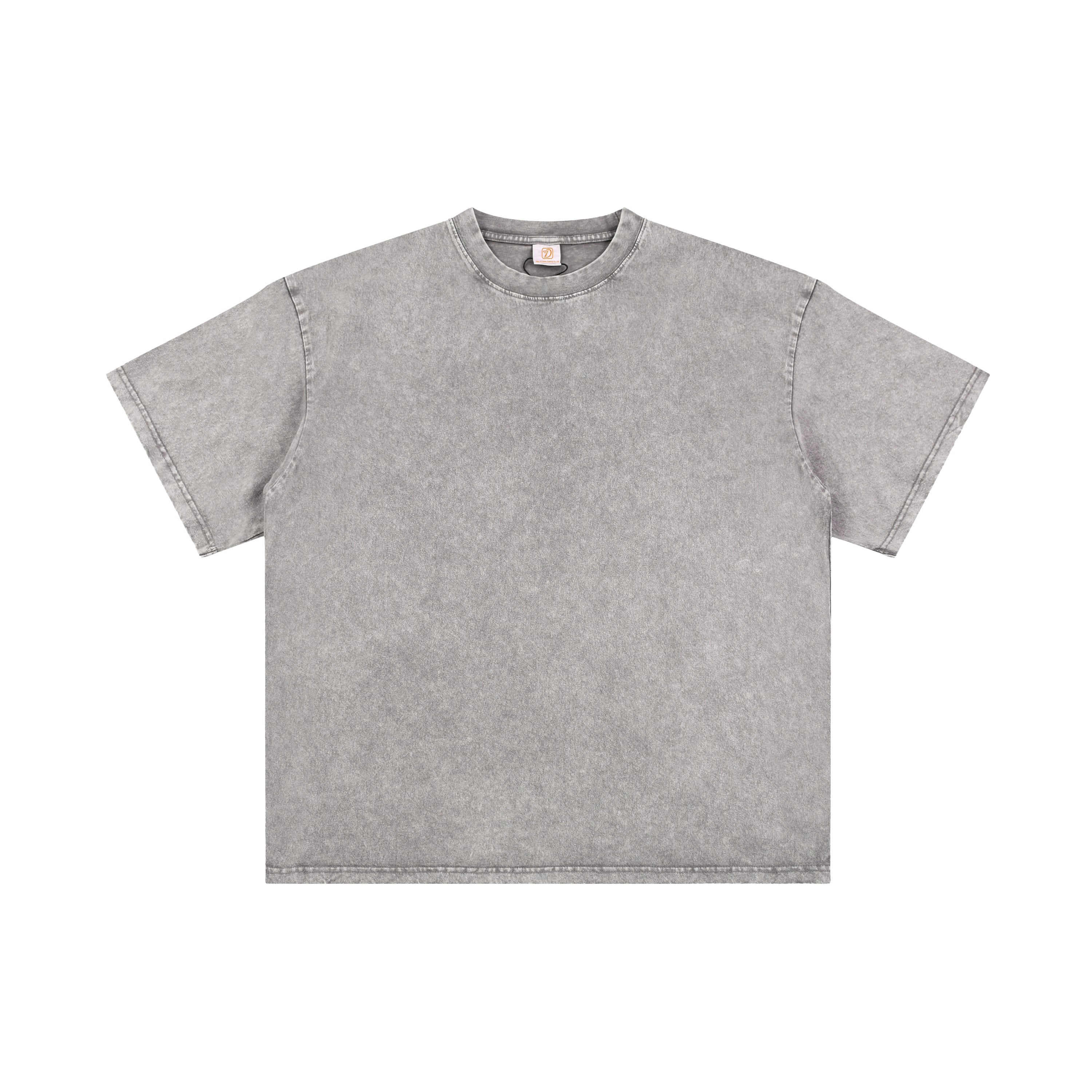 Plain T-shirt 100% Cotton Custom Puff Printing High Quality Design Summer Vintage Wholesale Washed Rounde Neck T-shirt for Men