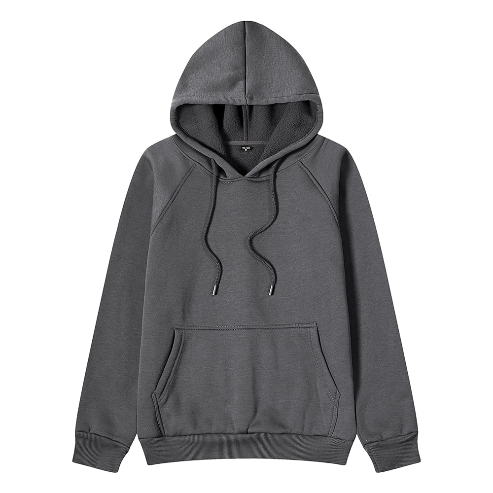 Customized Streetwear All Polyester Fiber Slanted Shoulder Fleece Pullover with Hood in Loose Fit American Streetwear Style