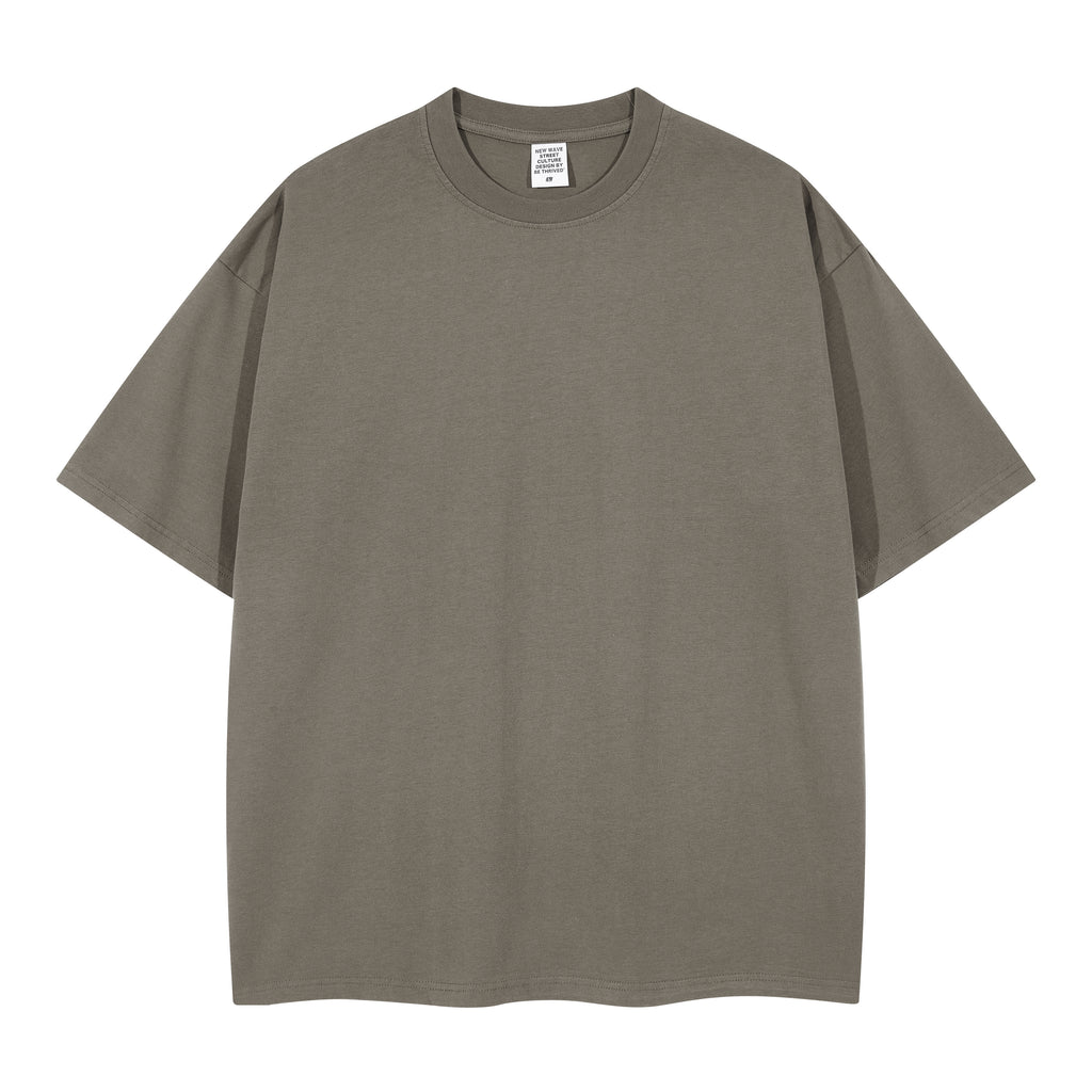 100% Cotton Drop Shoulder T-shirt Streetwear Men's Wholesale Embroidery logo Wholesale High Quality Round Neck Fashion T-shirt