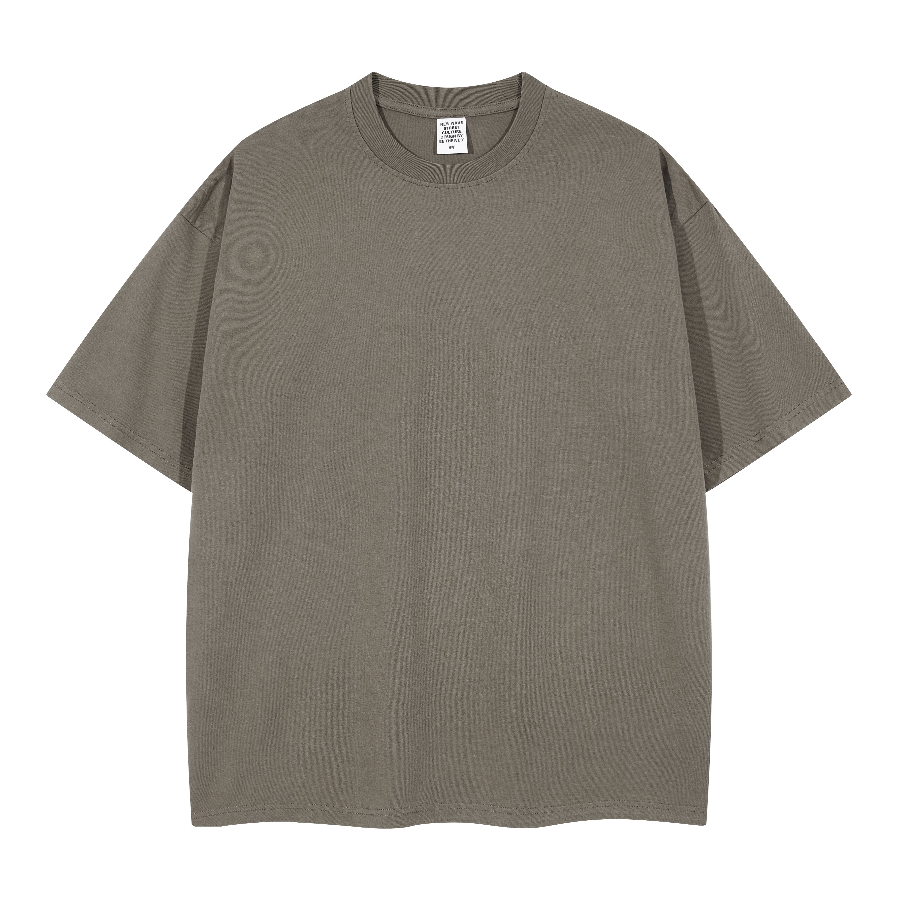 100% Cotton Drop Shoulder T-shirt Streetwear Men's Wholesale Embroidery logo Wholesale High Quality Round Neck Fashion T-shirt