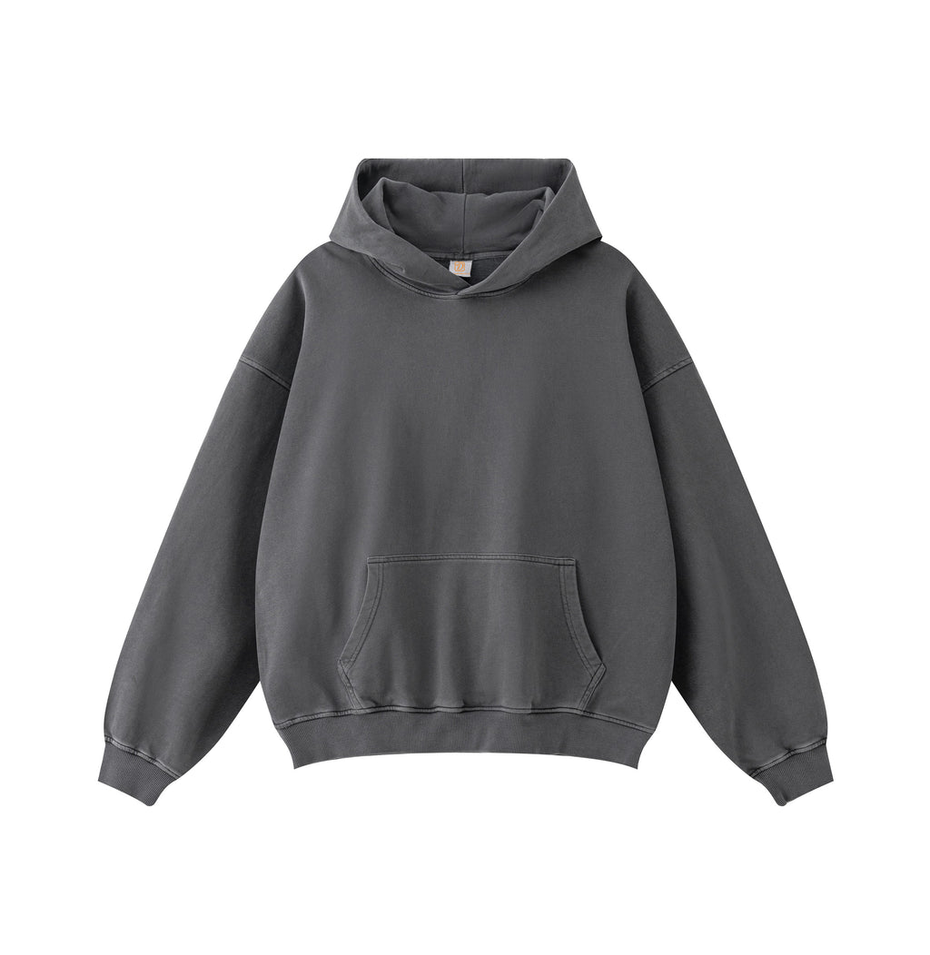 Custom Men's Heavyweight 100% Cotton Fashion Washed Vintage Thick Custom Embroidery Broken Heavyweight Hoodie Manufacturers
