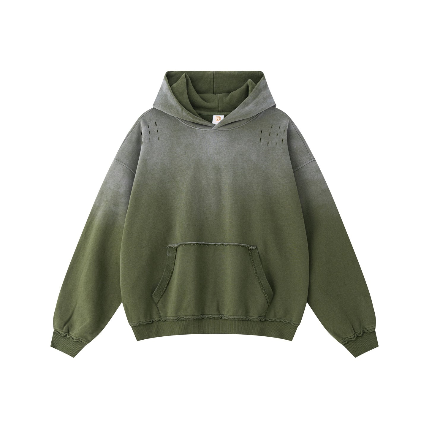 Streetwear Custom Washed Loose Men Hoodies High Quality Wholesale Wax Printing Broken Fashion Wholesale Hoodies
