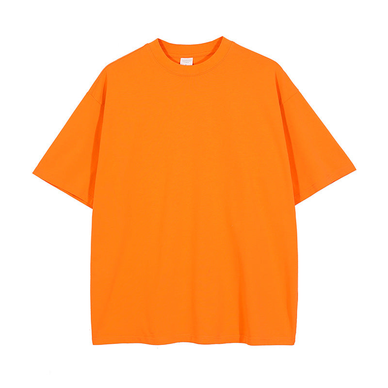 230g Heavyweight Tshirt Loose 100% Cotton Custom logo Streetwear Screen Printed High Quality Streetwear O-neck Men's T-shirts