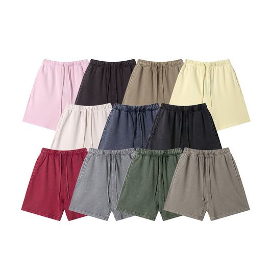 Custom Acid Wash Shorts High Quality Vintage Casual 100% Cotton Gym Comfortable Puff Printing Heavyweight Personalized Shorts