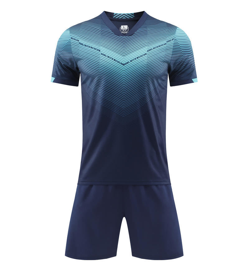 Suit Manufacture Men's and Women's 100% Polyester Fiber 7 Color Quick Drying Football Uniform Set Fashion Casual Version