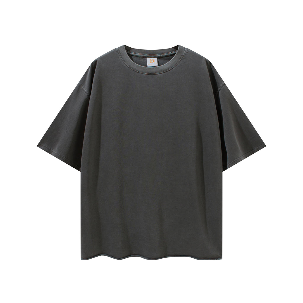 Oversized Tshirt Custom logo Acid Wash High Quality Round Neck Short Sleeve Plain 100% Cotton Heat Transfers for T-shirts
