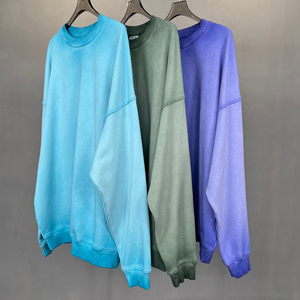 Vintage Custom Round Neck Heavy Cotton Streetwear Washed Heavyweight Drop Shoulder Men's Hoodies & Sweatshirts